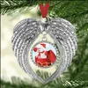 Рождественские украшения сублимация Blancs Angel Wing Ornament Wings Form