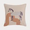 Luxury Velvet Printing Pillow Case Horse Pillow Cover Living Room Sofa Cafe Bar Hotel Christmas Decor Flowers Cushion Cover Gift 2023070918