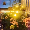 새로운 방수 태양 정원 램프 LED 바람 구동 파이어 플라이 램프, 야외 정원 및 캠핑 램프
