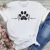 Women's T Shirts GLAUKE 2023 Graphic Beach Vacation Dog Trend Cartoon Summer Fashion Female Clothes Print Short Sleeve Tops Tees Tshirt