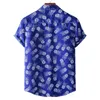 Camisas casuais masculinas Moda masculina camisa havaiana de verão impressa manga curta Big US Tamanho Hawaii Flor Beach Padrões florais para masculino 230329