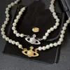 Färger Designer Pearl Chain Necklace Armband Rhinestone Gift Party Fashion Jewelry