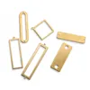 Charms 10-20pcs Brass Retângulo Tiras de quadros conectores para brincos artesanais de bracelete de pulseira Finding Fazendo suprimentos de artesanato