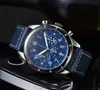 New Men's Watch Quartz Endurance Pro Chronograph 44mm Leather Watch Band 1884 Men Watches Hardex Glass Wristwatches