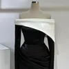 Elegante prom -jurken voor vrouwen Satin Strapless Side Split Celebrity feestavondjurk met lange mouwen