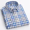 メンズカジュアルシャツ格子縞のシャツ快適な特別なデザイン長いスリーブイージーケア高品質100コットンスマート230329