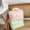 Cosmetische tassen tas dames plaid make -up case organisator brief borduurwerk pouch reis toiletrie roze grote schoonheid roze schoonheid