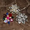 Studörhängen perfekt kvalitet kristallblomma charms kvinnor mode smycken party visa flickors samling örhänge tillbehör