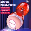 Massageador brinquedo sexual masturbador Masturbadores masculinos para homens Vagina Vacuum Pocket Pussy Vaginator Endurance Exercise Masturbation Sex Toys Vibrator Masturb Cup