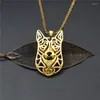 Pendant Necklaces 4 Colors Akita Charm Necklace Trendy Metal Dog Jewellery American Women