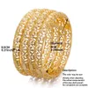 Bangle 24k роскошные эфиопские золотые браслеты для женщин свадебные невесты браслеты золотой цвет ювелирные украшения Ближневосточный африканский подарки 230328