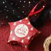 Christmas Decorations 5PCS Cookie Boxes Small Holiday Candy Treat Gift Giving Containers With Ribbons Party For Child