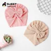 ヘアアクセサリーWafel Ikatan Simpul Turban Bayi Perempuan Baru Lahir Untuk Katun Lembut Pita Beanie Ikat Kepala Balita Aksesori Rambut 230328