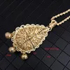 Pendant Necklaces Arab Luxury Long Chain Necklace Jewelry Dubai Gold Women Sild NecklacePendant