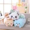 12 Styles Plush Toy Bear Doll Cat Cushion Infantil Gift Presente de bebê Pillow fofo Pillow Home Doll Children FY7950 U0329