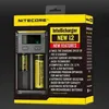 Authentic Nitecore New I2 Charger Digicharger LCD Display Battery Intelligent Dual Slots Charge for IMR 16340 18650 14500 26650 20700 21700 Universal Li-ion Battery