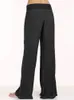 Womens Pants Capris Casual Cotton Pullon Pant with Elastic Waist High Denim Wide Leg Palazzo 230329