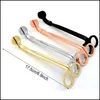 Scissors Stainless Steel Snuffers Candle Wick Trimmer Rose Gold Cutter Oil Lamp Trim Scissor Drop Delivery Home Garden Tools Hand Dh1Vq
