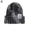 Beanies Beanie/Skull Caps Vinter Solid Color Wool Knit Beanie Women Fashion Casual Hat Kvinnlig mjuk tjockare varm häckning Cap Ski Slouchy