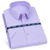 Camicie casual da uomo Camicia a maniche corte da uomo Camicie eleganti casual da uomo casual a quadri scozzesi classici a righe Camicie di qualità da spiaggia blu viola 230329