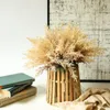 装飾的な花人工植物偽の松葉草草ライムブーケプラスチックグリーン植物DIYホームウェディングフォレストスタイルの装飾