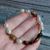 Strand Naturalne barokowe bransoletki słodkowodne dla kobiet mężczyzn punkowe modne bryłki Tiger Eye Stone Femme Party Biżuteria