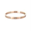 designer bracelet love bangle jewelry Japan and South Korea 18K Rose Gold full diamond red titanium steel buckle fade