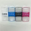 Eenvoudige zwart-witte doorzichtige PVC-plastic retailpakketdoos voor mobiele telefoonoplader Kabellijnweergave Verhoog de verkoop Verpakkingsdoos voor USB-kabel