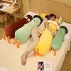 Poulet drôle longue bande en peluche lit pince à dormir jambe Kawaii doux mignon jeter oreiller envoyer des filles