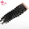 Silk Base Closure Brazilian Virgin Raw Hair Deep Wave Silk Closure 100 Human Hair Pre Plucked Natural Hairline Queen Hair Product1241278