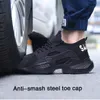 Klädskor 3548 Summer Safety Breattable Lightweight Steel Toe Antipuncture Work Mens Womens Sports Boots 230329