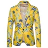 Men's Suits Blazers PARKLEES Pineapple Printed Men Blazer Slim Fit One Button Casual Holiday Beach Blazer for Men Hawiian Style Suits Jacket Coat 230329