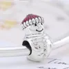 925 Siver Beads Charms för Pandora Charm Armband Designer för kvinnor Santa Claus Snowman Socks Gifts Snowflake Diy Fine Fine