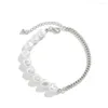 Anklets barock oregelbunden vit pärla för kvinnor boho skarvning ankelkedja sommarstrand minimalistisk smycken tobilleras mujer