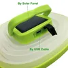 Solarcamping Lykta Portable USB laddningsbar hopfällbar LED -ficklampa 500mAh Mini Emergency för utomhusklättring