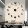Zegary ścienne 3D lustro Zegar ścienny Naklejki 40 cm Nowoczesne design