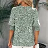 Damen Blusen Casual Elegant Print Frauen Chiffon Bluse Lose Kurzarm Shirt Frau 2023 Sommer O Hals Damen Tops Mode Kleidung