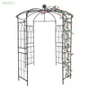 Metal Garden Arch Iron Garden Arbours Dia 81.3'' x 114.2'' High Kraflo Gazebo Birdcage Shape Pergola Pavilion for Wedding Ceremony Outdoor Black