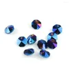 Chandelier Crystal Blue Light 100pcs-2000pcs 14mm 2 Holes Glass Prisms Octagon Beads Lamp Parts For Wedding Decoration