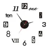 Настенные часы 3d римские цифры Акриловое зеркало Стеновые часы наклейка мода Diy Quartz Clocks Смотреть домашние наклейки гостиной 230329