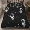 Sängkläder uppsättningar 3D Space Däcke Cover Pillow Cover Children Cartoon Bed Cover Children Däcke täckning enkelsäng täckning 230329