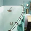 Douchegordijnhaken 12-delige douchegordijnringen roestvrijstalen roller anti-rust anti-drop dubbele haken voor gordijnen badkamer (zwart)
