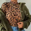 Macacões femininos Rompers OMSJ Mulheres Sexy LEOPARD LEOPARD PROMEDO BODA TOMPLOTE BOLD BOLL HIGH MUNGO LONGO LONGO Clubes Tops macacão básico para mulheres 230328