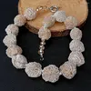 Ras du cou 20 '' naturel désert Rose sélénite minéraux grappes poche perles brutes collier pour femmes Style Hyperbole