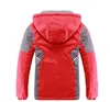 ジャケット冬の暖かいフリースパッド濃厚な子供コート防水コントラスト取り外し可能なフードジッパーガールズボーイズキッズ衣装3 12年230329