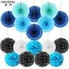 Other Event Party Supplies 17pcs/Set Tissue Paper Cut-Out Paper Fans Pinwheels Mixed Fan Pompom Hanging Flower Paper Crafts Wedding Party Birthday Festival 230329