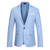 Мужские костюмы мужская вина красная кнопка костюма Blazer 2023 Brand Slim Fit Business Grooming Мужчина