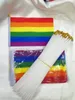 LGBT-Handflagge, 14 x 21 cm, schwul, lesbisch, homosexuell, bisexuell, LGBT-Stolzflagge, individuelles Regenbogenbanner