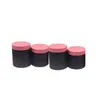 Matte vorst Zwarte plastic fles cosmetische potten roze dekselverpakking Refilleerbare container draagbare lege huidverzorging oogcrème potten 100 ml 120 ml 150 ml 200 ml 250 ml