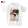 Rompers Girl Family Birthday Shirt Princess Crown P o Custom Name Tee Picture Tshirt Matching Outfits Holiday Gift 230329